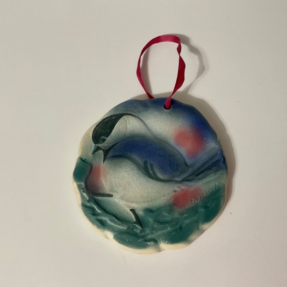 VTG One Off Studio Pottery Bird Bun Warmer Trivet Decor handmade in Nova Scotia - Picture 2 of 5